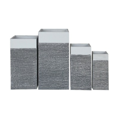 Woodwell Flower Pot-10 Set 4 σε χρώμα Black Wash