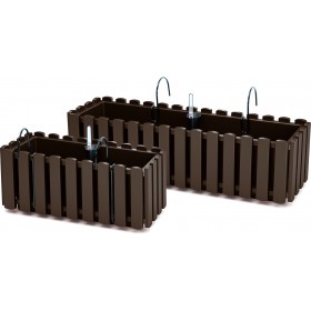 Prosperplast Γλάστρα Boardee Fence W Καφέ DDEF600W-R222