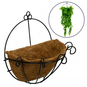 GloboStar Κασπώ Επιτοίχιο Τεχνητών Φυτών σε Καφέ Χρώμα 26x28cm