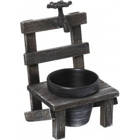 Espiel Κασπώ Καρέκλα σε Γκρι Χρώμα 14x23cm