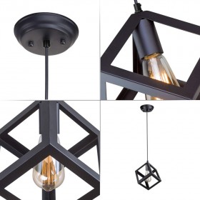 Powertech Μοντέρνο Κρεμαστό Φωτιστικό Μονόφωτο με Ντουί E27 σε Μαύρο ΧρώμαΚωδικός: HLL-0011 