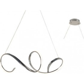 Aca Μοντέρνο Κρεμαστό Φωτιστικό με Ενσωματωμένο LED σε Ασημί ΧρώμαΚωδικός: HM91LEDP64CH 