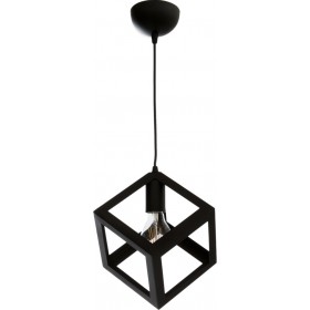 Inlight 4400 Μοντέρνο Κρεμαστό Φωτιστικό Μονόφωτο Πλέγμα με Ντουί E27 σε Μαύρο Χρώμα