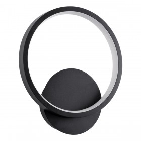 GloboStar Ted Μοντέρνο Φωτιστικό Τοίχου με Ενσωματωμένο LED και Ρυθμιζόμενο Λευκό Φως σε Μαύρο Χρώμα Πλάτους 20cmΚωδικός: 61070 