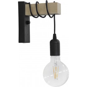 Heronia Μοντέρνο Φωτιστικό Τοίχου με Ντουί E27 σε Μαύρο Χρώμα Πλάτους 15cmΚωδικός: 31-1224 
