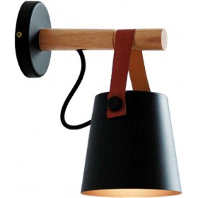 Powertech Μοντέρνο Φωτιστικό Τοίχου με Ντουί E27 σε Μαύρο Χρώμα Πλάτους 13cmΚωδικός: HLL-0039 