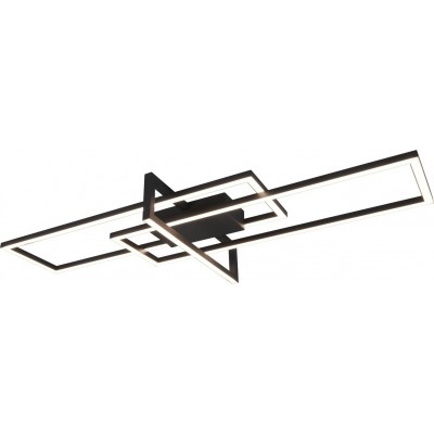 Trio Lighting Salinas Μοντέρνα Μεταλλική Πλαφονιέρα Οροφής με Ενσωματωμένο LED σε Μαύρο χρώμα 100cm ΜατΚωδικός: 620310332 