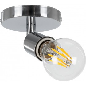 GloboStar Sara Μονό Σποτ με Ντουί E27 σε Ασημί ΧρώμαΚωδικός: 00844 