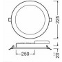 Osram Στρογγυλό Χωνευτό LED Panel Ισχύος 22W με Φυσικό Λευκό Φως 22.5x22.5εκ. 064027