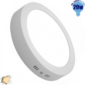 GloboStar Στρογγυλό Εξωτερικό LED Panel Ισχύος 20W με Θερμό Λευκό Φως 23x23εκ. 01789