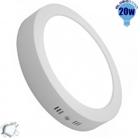 GloboStar Στρογγυλό Εξωτερικό LED Panel Ισχύος 20W με Ψυχρό Λευκό Φως 20.8x20.8εκ. 01787