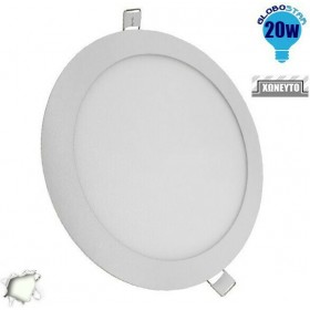 GloboStar Στρογγυλό Χωνευτό LED Panel Ισχύος 20W με Φυσικό Λευκό Φως 22.24x22.24εκ. 01785