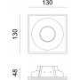 Aca Trimless Remy Τετράγωνο Γύψινο Χωνευτό Σποτ με Ντουί GU10 σε Λευκό χρώμα 13x13cmΚωδικός: G90031C 
