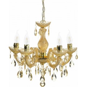 Aca Πολυέλαιος 5xE14 Ø46cm με Κεράκια Χρυσός SF3505PAM