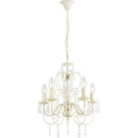 Aca Πολυέλαιος 5xE14 Ø42.5cm με Κεράκια Μπεζ SF63185PWG