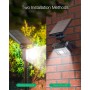 BlitzWolf Καρφωτό Ηλιακό Φωτιστικό IP44 με Ανιχνευτή Κίνησης και Αισθητήρα Φωτός και Ψυχρό Λευκό Φως σε Μαύρο Χρώμα BW-OLT2