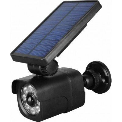 Entac ESLCAM-SMD Στεγανό Ηλιακό Φωτιστικό Επιτοίχιας Τοποθέτησης IP65 με Ανιχνευτή Κίνησης &amp Ομοίωμα Κάμερας σε Μαύρο Χρώμα 1