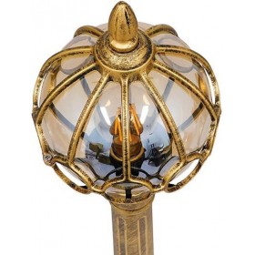 GloboStar Carson Φωτιστικό Κολωνάκι Εξωτερικού Χώρου E27 σε Μπρούτζινο Χρώμα 00985