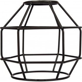 VK Lighting VK/0316/CAGE/B Καπέλο Φωτιστικού Μαύρο με Διάμετρο 14.5cm