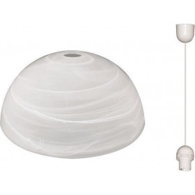 Eurolamp Tina Καπέλο Φωτιστικού Λευκό με Διάμετρο 30cm