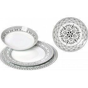 Cryspo Trio Nostro Σερβίτσιο Πιάτων από Πορσελάνη Μαύρο 20τμχ Cryspo Trio Nostro Σερβίτσιο Πιάτων από Πορσελάνη Μαύρο 20τμχ