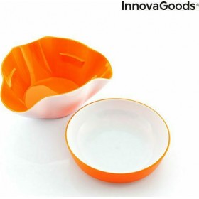 InnovaGoods Μπωλ Σερβιρίσματος Πλαστικό Πορτοκαλί με Διάμετρο 2τμχ