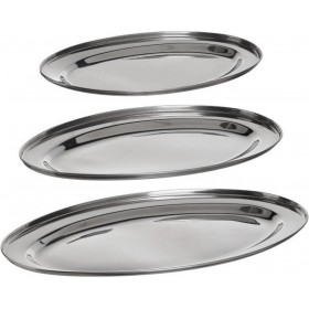 Click Σετ Πιατέλα Σερβιρίσματος Οβάλ Ανοξείδωτη Ασημί 40x27cm 3τμχΚωδικός: 6-70-560-0038 