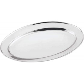 Homestyle Πιατέλα Σερβιρίσματος Οβάλ Ανοξείδωτη Ασημί 45cmΚωδικός: 124-45 