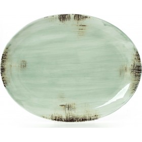 Cryspo Trio Country Πιατέλα Σερβιρίσματος Οβάλ από Πορσελάνη Green 38x38cmΚωδικός: 3712006 