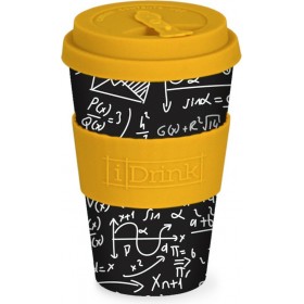iDrink Math Κούπα Μπαμπού με Καπάκι Πολύχρωμη 435ml