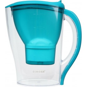 Singer Purify Κανάτα Σερβιρίσματος Πλαστική Blue με Φίλτρο 2500ml