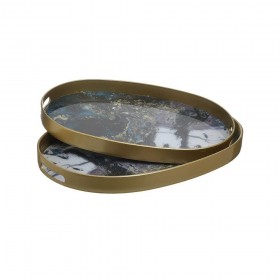 Inart Δίσκος Σερβιρίσματος Πλαστικός Χρυσός 44x30x4cm 2τμχΚωδικός: 3-70-151-0408 