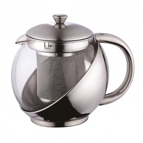 Oriana Ferelli Τσαγιέρα Ανοξείδωτη με Φίλτρο σε Διάφανο Χρώμα 750ml