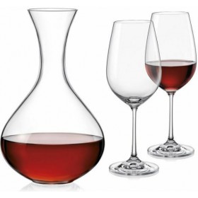 Bohemia Viola Καράφα Σερβιρίσματος Κρασιού Κρυστάλλινη με Ποτήρια 1500ml 7τμχ Bohemia Viola Καράφα Σερβιρίσματος Κρασιού Κρυστάλλινη με Ποτήρια 1500ml 7τμχ