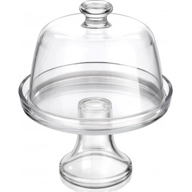 Borgonovo Palladio Τουρτιέρα Γυάλινη με Καπάκι και Πόδι Διάφανη 22x22cmΚωδικός: 01.65039  Borgonovo Palladio Τουρτιέρα Γυάλινη με Καπάκι και Πόδι Διάφανη 22x22cmΚωδικός: 01.65039