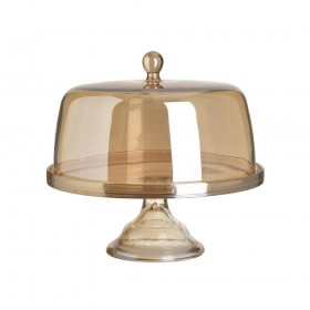 Click Τουρτιέρα Γυάλινη με Καπάκι και Πόδι Χρυσή 35x35x29cmΚωδικός: 6-60-151-0045  Click Τουρτιέρα Γυάλινη με Καπάκι και Πόδι Χρυσή 35x35x29cmΚωδικός: 6-60-151-0045