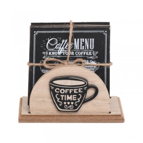 Fylliana Σουβέρ Πλαστικό με Βάση Μαύρο 4τμχΚωδικός: 373-00-449 