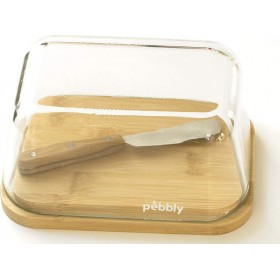 Pebbly Βουτυριέρα από Μπαμπού σε Καφέ Χρώμα