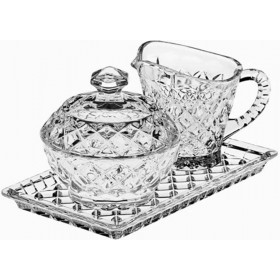 Bohemia Σετ Γαλατιέρα & Ζαχαριέρα Σερβιρίσματος Κρυστάλλινη 3τμχ Bohemia Σετ Γαλατιέρα & Ζαχαριέρα Σερβιρίσματος Κρυστάλλινη 3τμχ