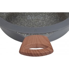 Estia Stone 01-2404 Σωτέζα με Καπάκι από Χυτό Αλουμίνιο με Επίστρωση από Πέτρα 28cm