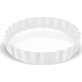 Cryspo Trio Στρογγυλό Πυρίμαχο Σκεύος για Τάρτα από Πορσελάνη 30.5x30.5x6cm