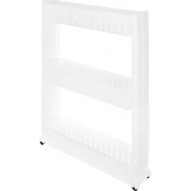 SPM Τρόλει Κουζίνας Πλαστικό σε Λευκό Χρώμα 3 Θέσεων 54.5x12.5x72.5cm