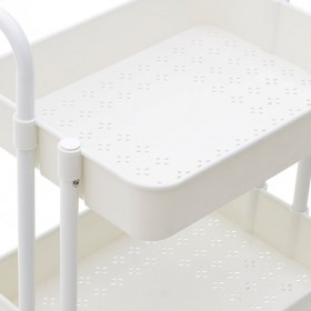 Click Τρόλει Κουζίνας Μεταλλικό σε Λευκό Χρώμα 3 Θέσεων 43x36x86cm