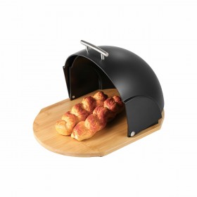 Estia Ψωμιέρα με Καπάκι Πλαστική σε Μαύρο Χρώμα 37x26x20cm Estia Ψωμιέρα με Καπάκι Πλαστική σε Μαύρο Χρώμα 37x26x20cm