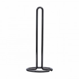 Estia Βάση για Χαρτί Κουζίνας Μεταλλική σε Μαύρο Χρώμα 14x14x32cm 01-5689