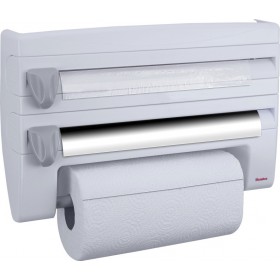 Metaltex Sinatra Desing Βάση για Χαρτί Κουζίνας Επιτοίχια Πλαστική σε Γκρι Χρώμα 39x25x10cm 254410