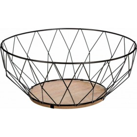 Secret de Gourmet Φρουτιέρα Μεταλλική Μαύρη 28x28cm Secret de Gourmet Φρουτιέρα Μεταλλική Μαύρη 28x28cm