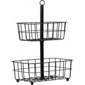 Espiel Φρουτιέρα Μεταλλική Μαύρη 28x19x41cm Espiel Φρουτιέρα Μεταλλική Μαύρη 28x19x41cm