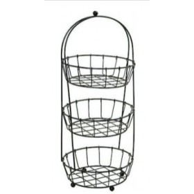 Espiel Φρουτιέρα Μεταλλική Μαύρη 20.5x20.5x50cm Espiel Φρουτιέρα Μεταλλική Μαύρη 20.5x20.5x50cm