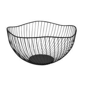 Ankor Φρουτιέρα Μεταλλική Μαύρη 25.5x25.5x13.5cm